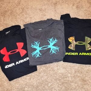 3 mens under armour t-shirts XXL
